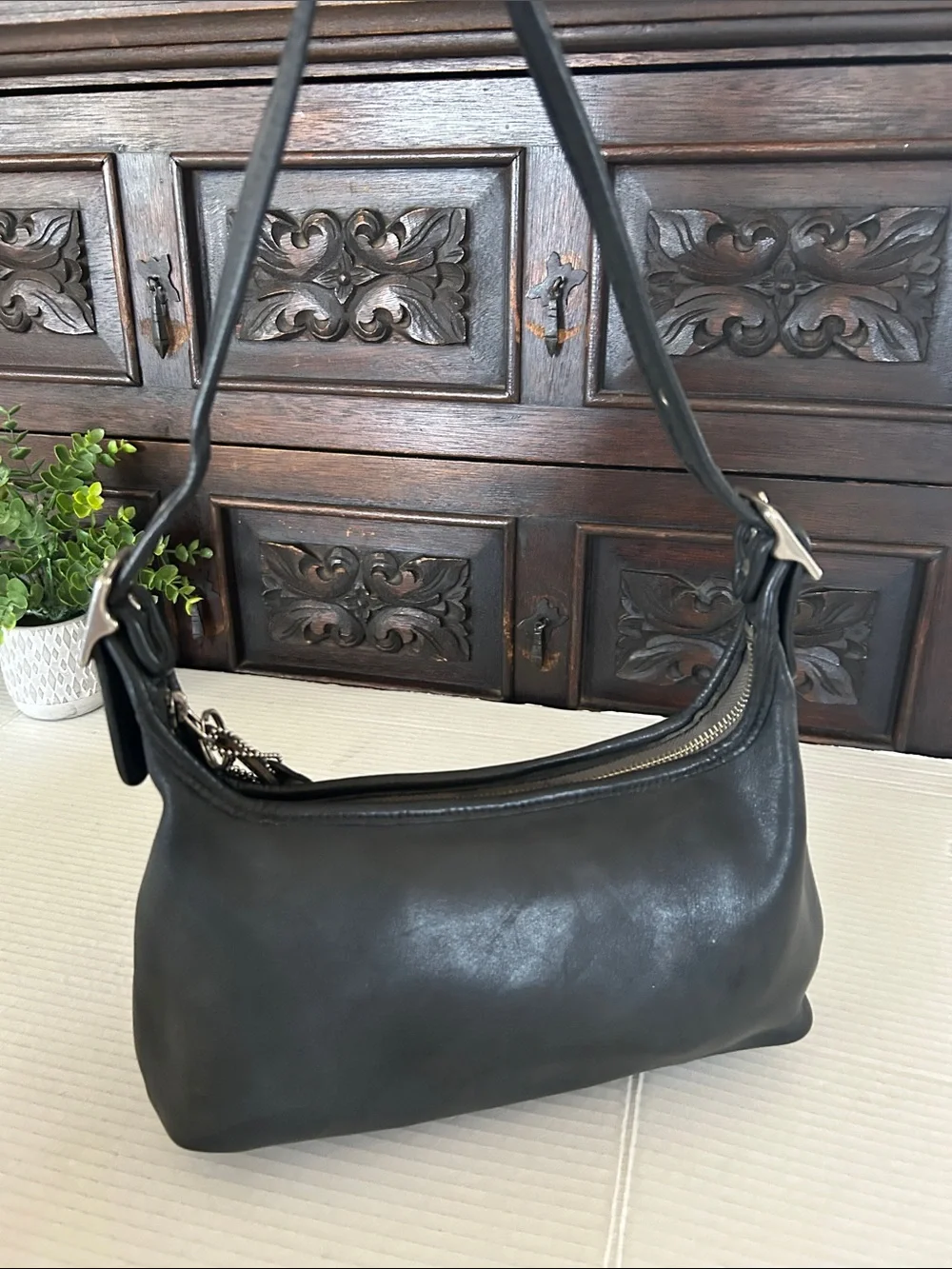 Extremely Rare Made In USA Old Coach 9059 Shoulder Bag Black
